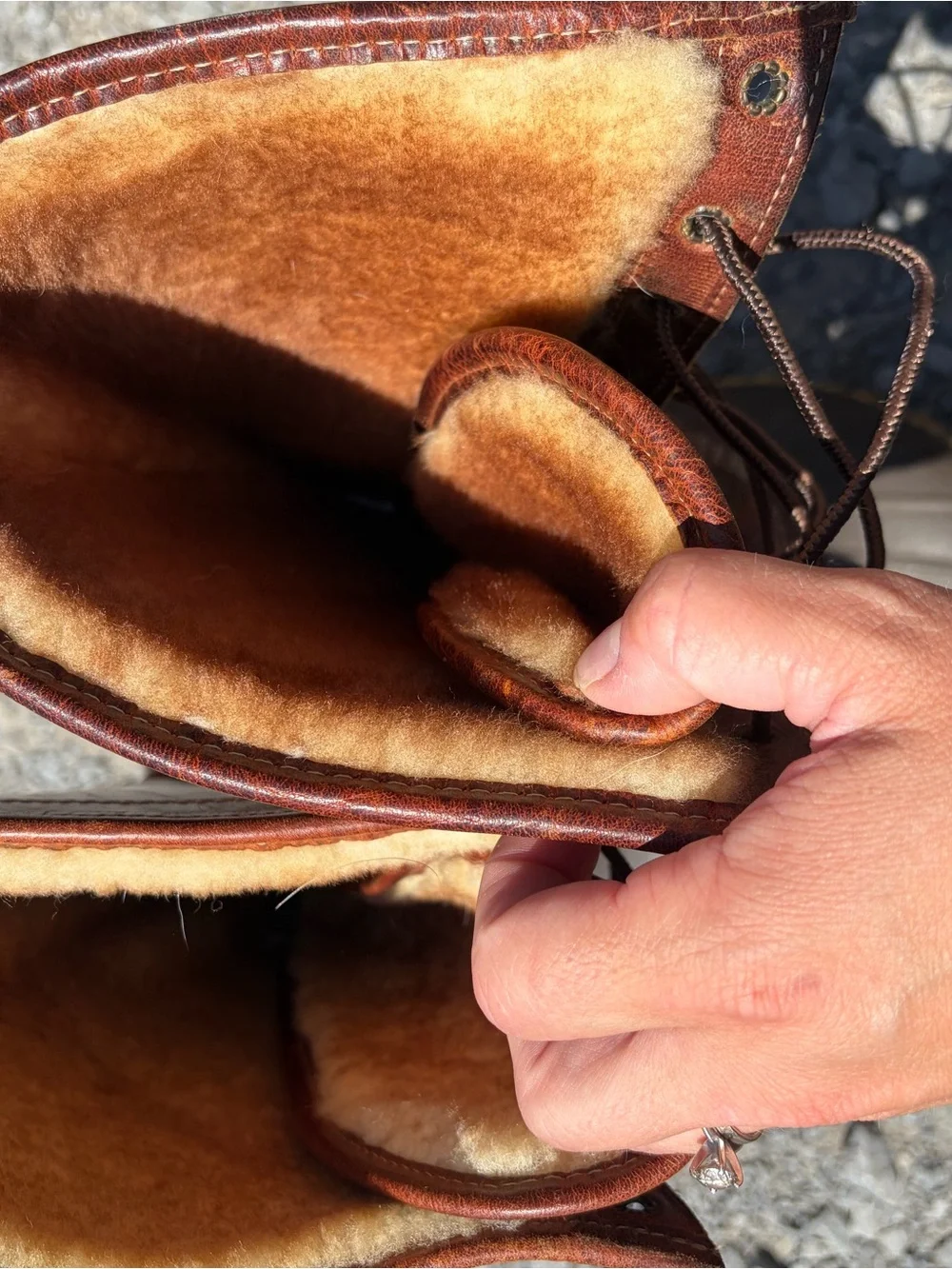 Brown Lace-Up Waterproof Womens Tall Winter Boots